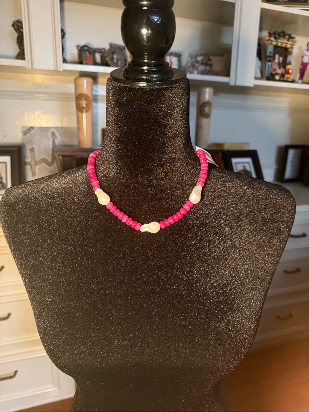 NWT Treasure Jewels Pearl Pink Gemstone Necklace